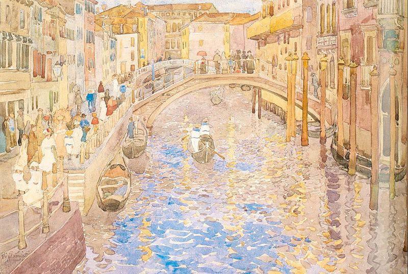Maurice Prendergast Venetian Canal Scene Germany oil painting art
